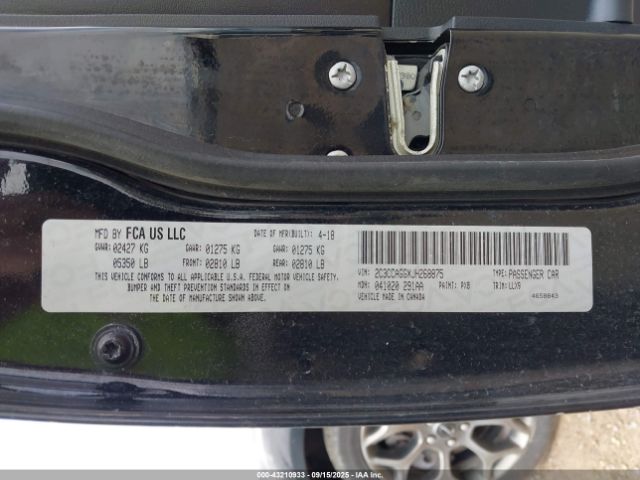 2018 CHRYSLER 300 2C3CCAGGXJH268875 Photo 8