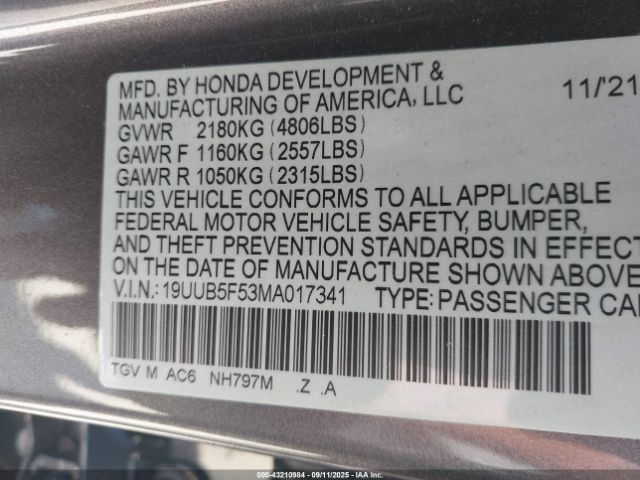 2021 ACURA TLX 19UUB5F53MA017341 Photo 8