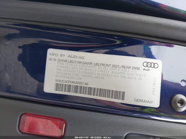 WAUC4CF5XKA065146 Audi 2019