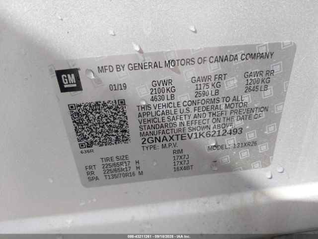 2019 CHEVROLET EQUINOX 2GNAXTEV1K6212493 Photo 8