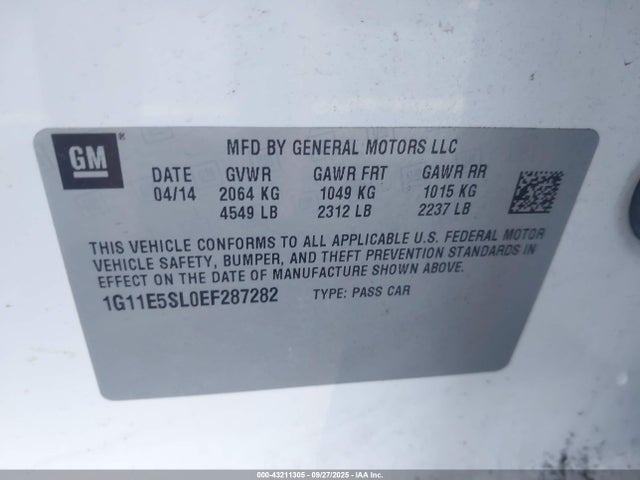Chevrolet lkw 2014 1G11E5SL0EF287282 Image 9