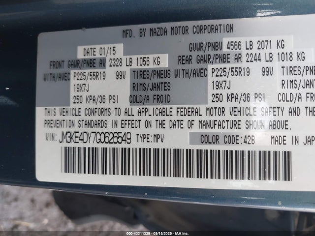 Mazda py 2016 JM3KE4DY7G0626549 Image 9