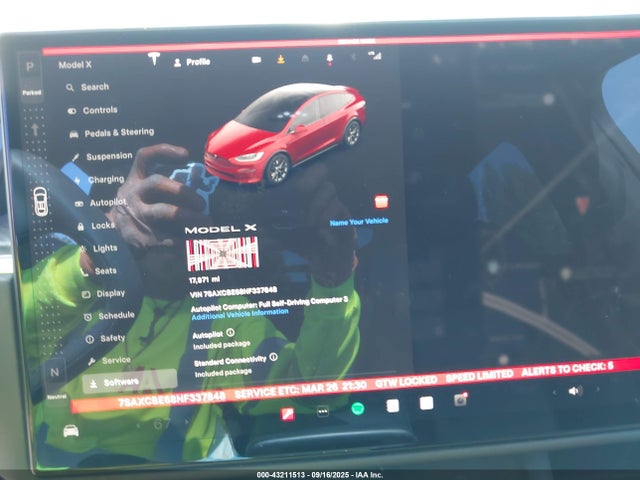 2022 TESLA MODEL X 7SAXCBE68NF337848 Photo 6