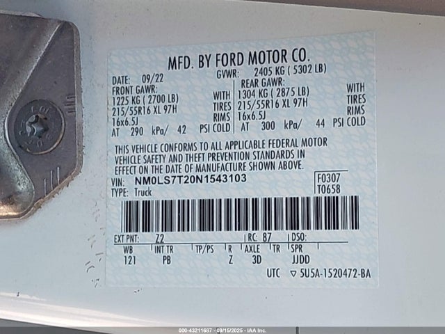 Ford gdi 2022 NM0LS7T20N1543103 Image 9