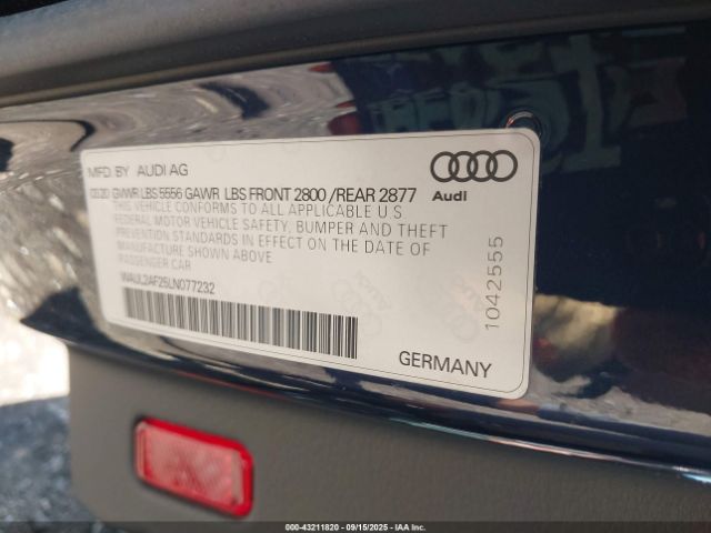 2020 AUDI A6 WAUL2AF25LN077232 Photo 8