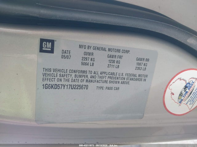 2007 CADILLAC DTS 1G6KD57Y17U225670 Photo 8