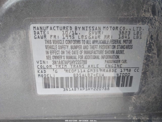 3N1AB7AP5HY220788 Nissan 2017