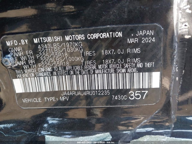 2024 MITSUBISHI OUTLANDER SPORT JA4ARUAU4RU012235 Photo 8