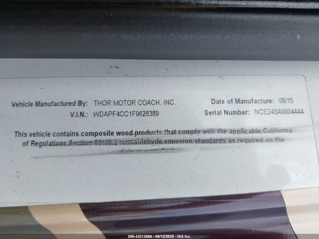 Продажа на аукционе авто 2016 Mercedes Sprinter 3500, vin: WDAPF4CC1F9628389, номер лота: 43212568