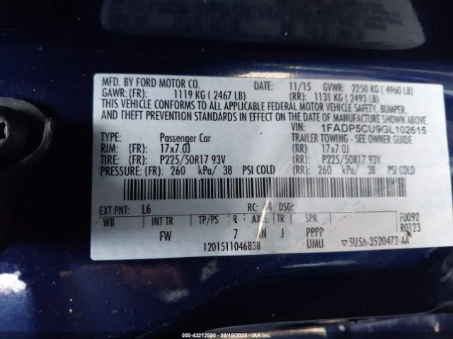 2016 FORD C-MAX ENERGI 1FADP5CU9GL102615 Photo 8