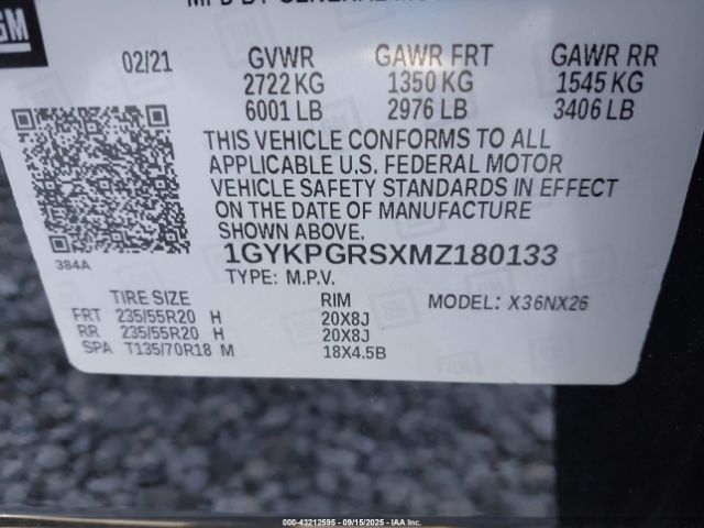 2021 CADILLAC XT6 1GYKPGRSXMZ180133 Photo 8
