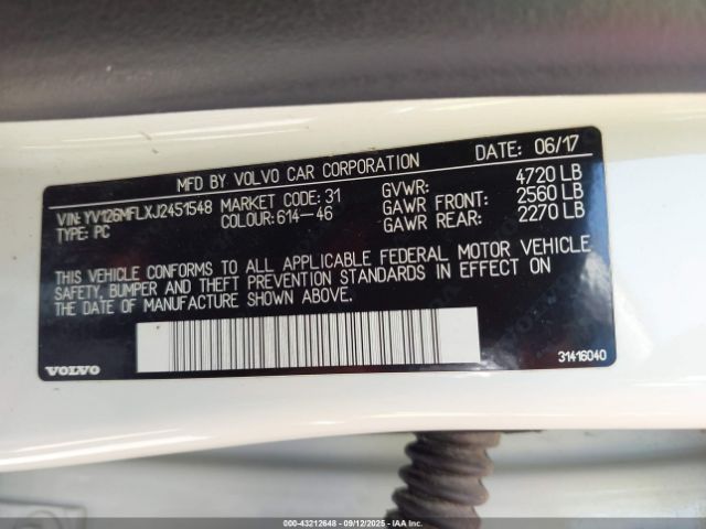 2018 VOLVO S60 YV126MFLXJ2451548 Photo 8