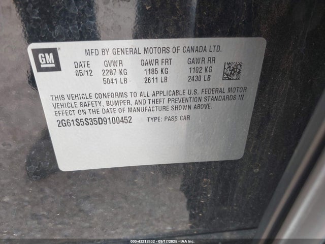 2013 CADILLAC XTS 2G61S5S35D9100452 Photo 8