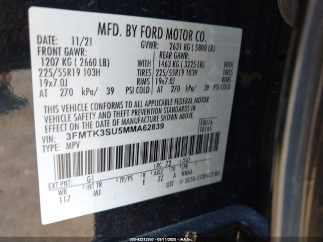 2021 FORD MUSTANG MACH-E 3FMTK3SU5MMA62839 Photo 8