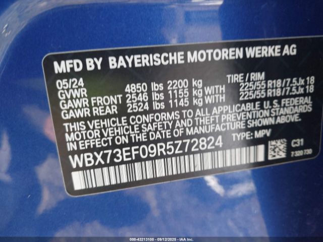 2024 BMW X1 WBX73EF09R5Z72824 Photo 8