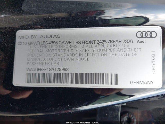 2016 AUDI A3 E-TRON WAUUPBFF1GA129998 Photo 8