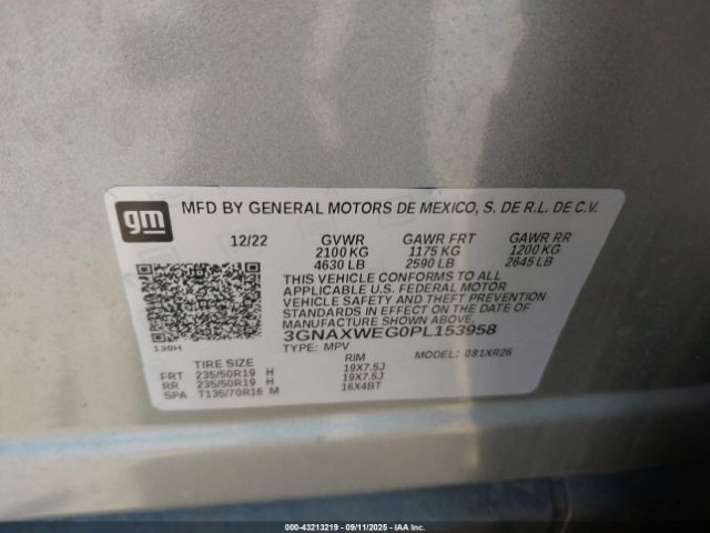 2023 CHEVROLET EQUINOX 3GNAXWEG0PL153958 Photo 8