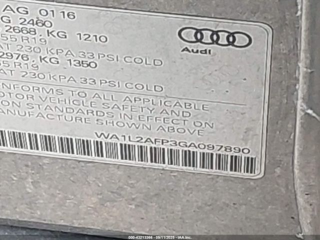 2016 AUDI Q5 WA1L2AFP3GA097890 Photo 8