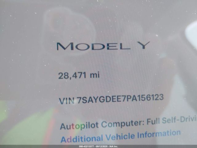 2023 TESLA MODEL Y 7SAYGDEE7PA156123 Photo 6