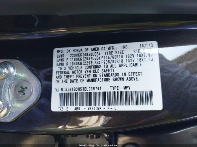 2014 ACURA RDX 5J8TB3H53EL009744 Photo 8