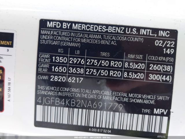 2022 MERCEDES-BENZ GLE 350 4JGFB4KB2NA691779 Photo 8