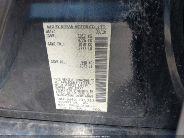 2016 NISSAN ALTIMA 1N4AL3AP9GC191313 Photo 8