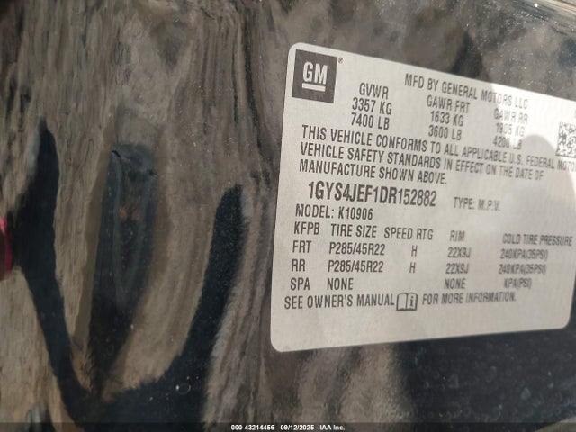 2013 CADILLAC ESCALADE ESV 1GYS4JEF1DR152882 Photo 8