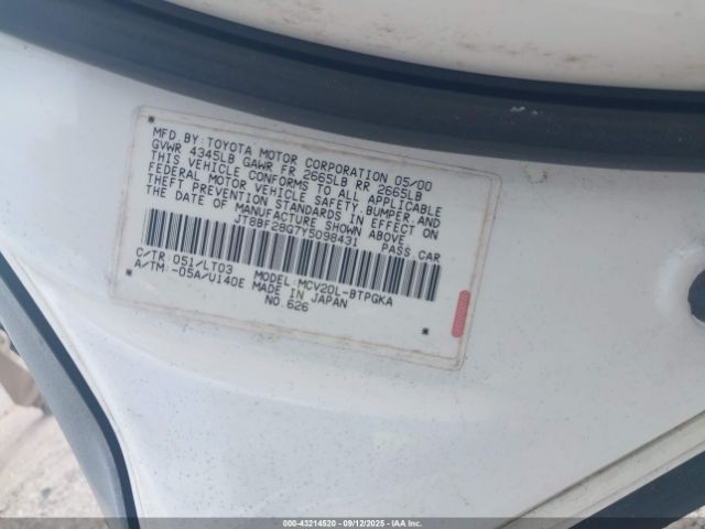 2000 LEXUS ES 300 JT8BF28G7Y5098431 Photo 8