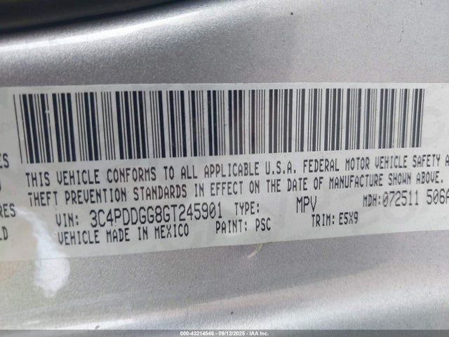 3C4PDDGG8GT245901 Dodge Journey