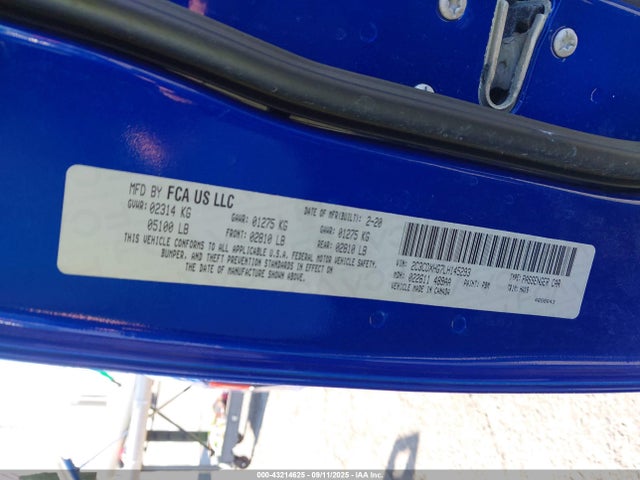 2C3CDXHG7LH145293 Dodge 2020