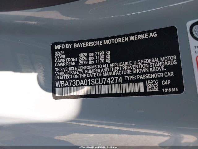 2025 BMW M440I WBA73DA01SCU74274 Photo 8