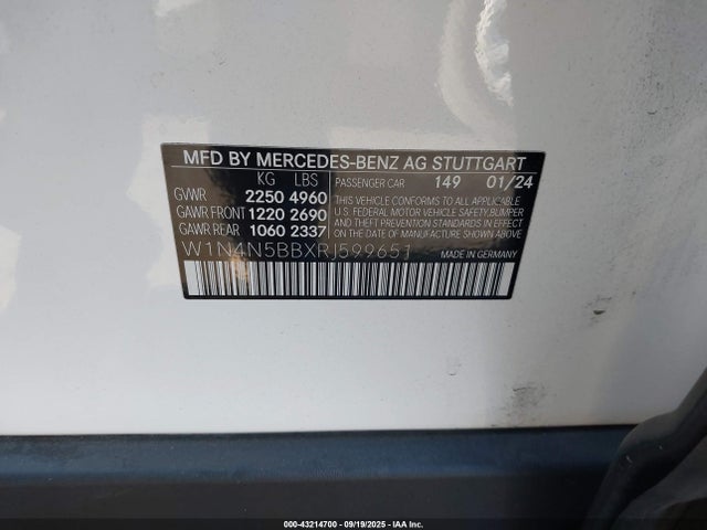 W1N4N5BBXRJ599651 Mercedes-Benz m260