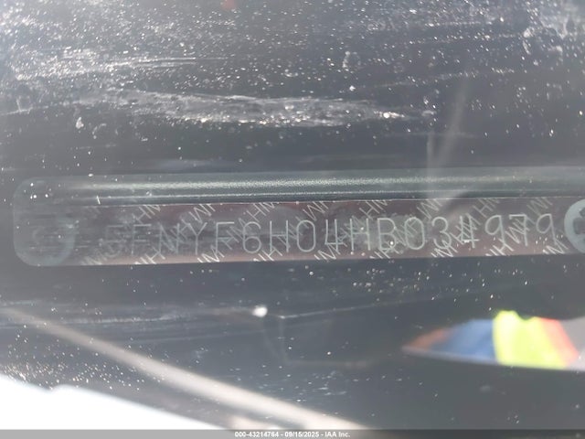 Honda j35y6 2017 5FNYF6H04HB034979 Image 9