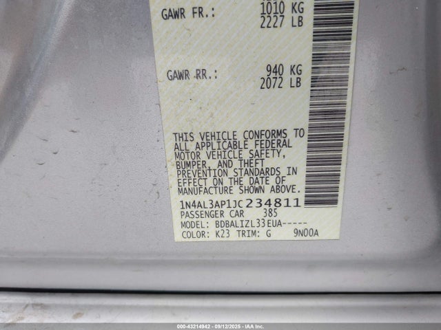 1N4AL3AP1JC234811 Nissan 2018