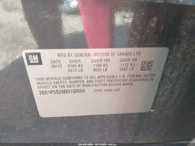 2013 CADILLAC XTS 2G61P5S30D9102689 Photo 8