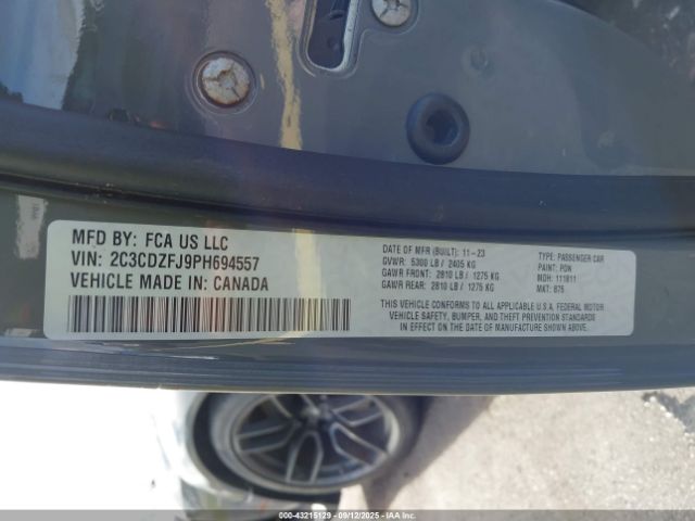 2023 DODGE CHALLENGER 2C3CDZFJ9PH694557 Photo 8