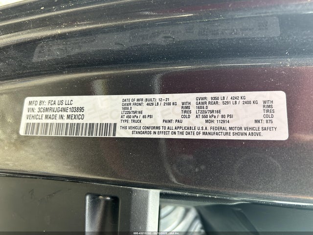 3C6MRVJG4NE103895 RAM Promaster 3500