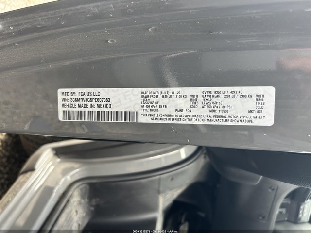 3C6MRVJG5PE607083 RAM Promaster 3500