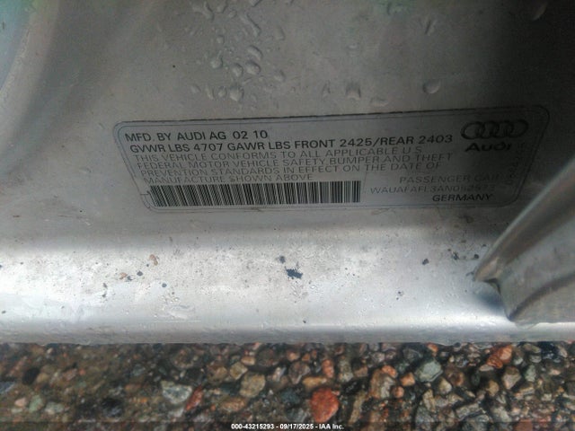 2010 AUDI A4 WAUAFAFL3AN052573 Photo 8