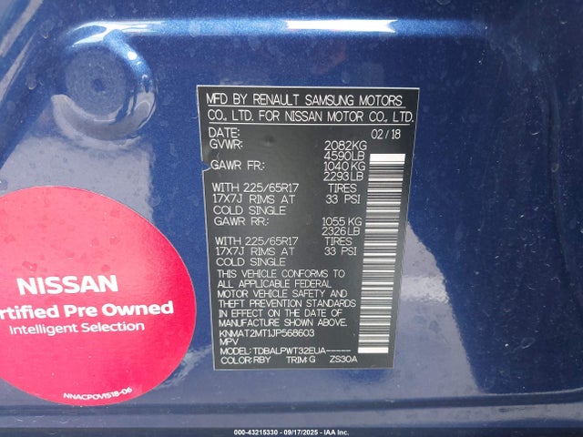 Nissan 2018 2018 KNMAT2MT1JP568603 Image 9