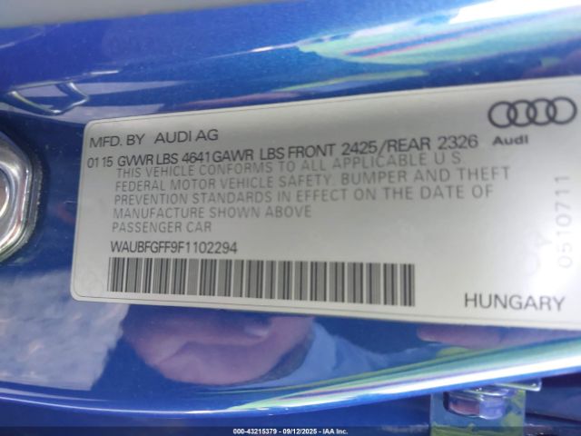 2015 AUDI S3 WAUBFGFF9F1102294 Photo 8