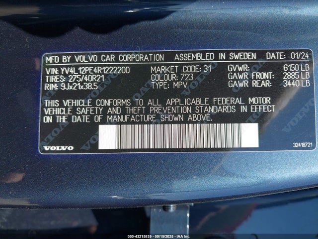 YV4L12PE4R1222200 Volvo b4204t