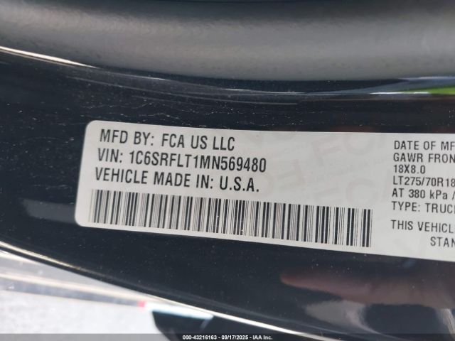 2021 RAM 1500 1C6SRFLT1MN569480 Photo 8