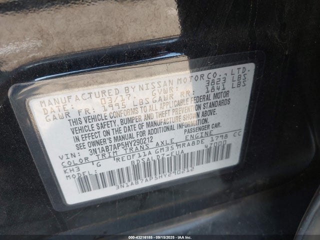 3N1AB7AP5HY290212 Nissan 2017
