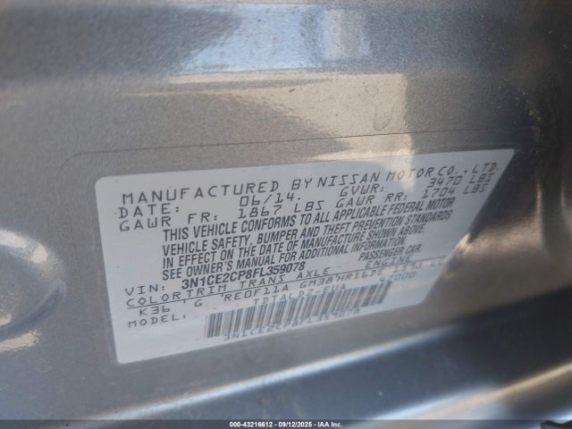 Nissan 2015 2015 3N1CE2CP8FL359078 Image 9
