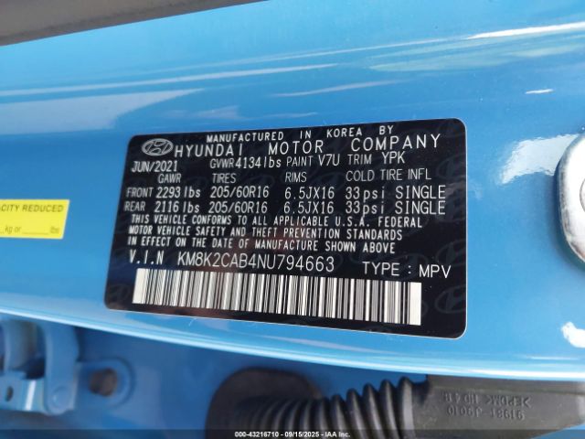 2022 HYUNDAI KONA KM8K2CAB4NU794663 Photo 8