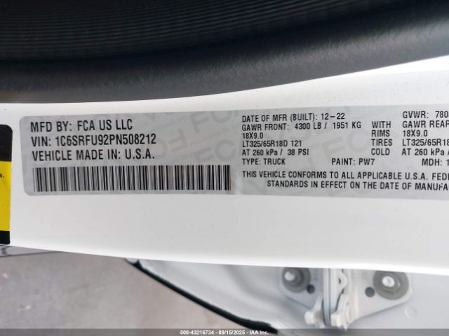 2023 RAM 1500 1C6SRFU92PN508212 Photo 8