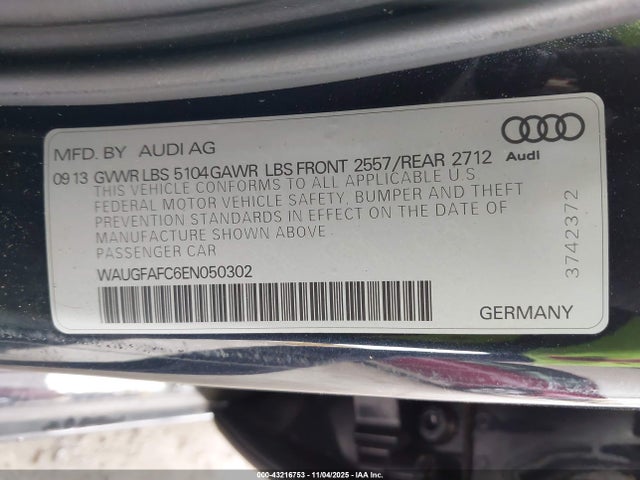 2014 AUDI A6 WAUGFAFC6EN050302 Photo 8