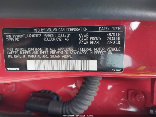 2018 VOLVO S60 YV140MTL1J2461612 Photo 8