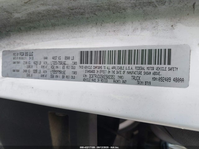 3C6TRVDG5KE502351 RAM Promaster 2500